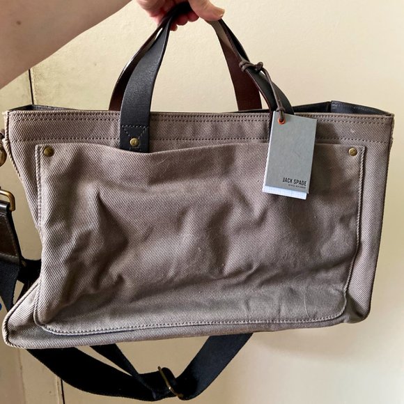 NWT Jack Spade Work Twill Briefcase Messenger Bag - Picture 7 of 8